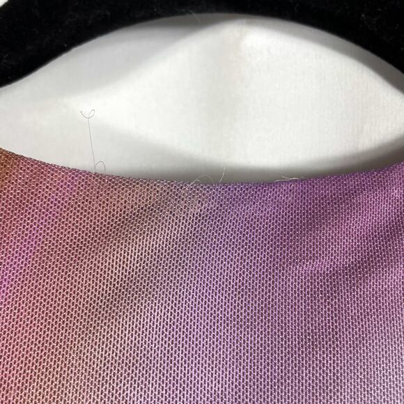 AFRM Maya Mesh Mini Dress Purple Motif Ruched Backless Long Sleeve Bodycon Sz XS - Picture 11 of 16